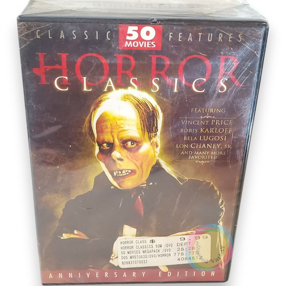 Horror Classics 50 Movie Box Set DVD Sealed 12 Discs